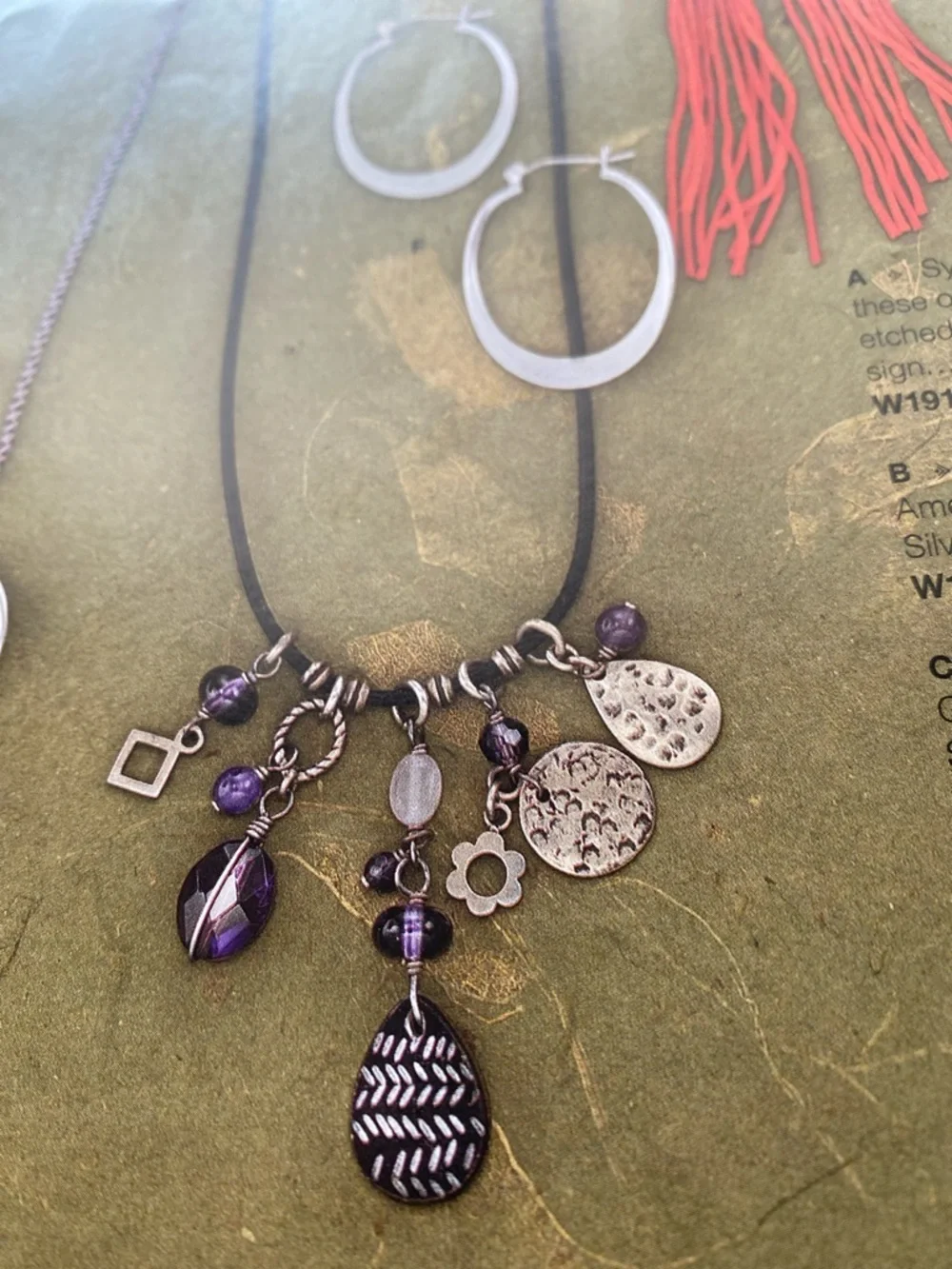 Silpada Sterling and Amethyst “cha-cha”Necklace N1788 - Picture 7 of 7